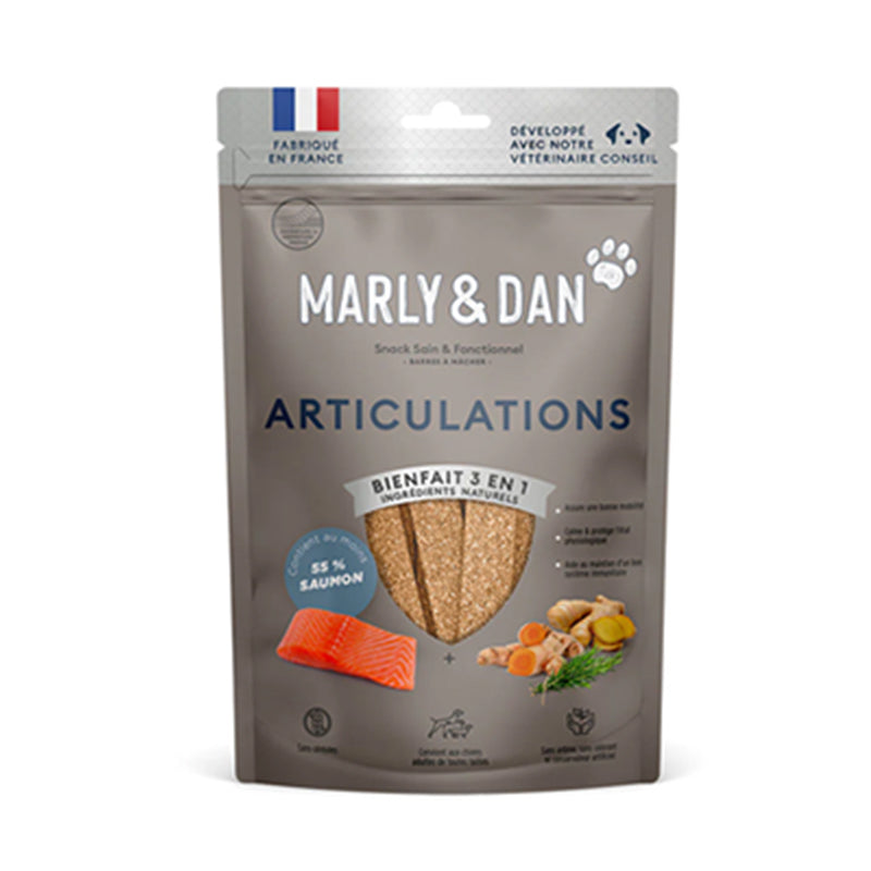 Marly & Dan - Barres à Mâcher Chien Saumon | Articulation
