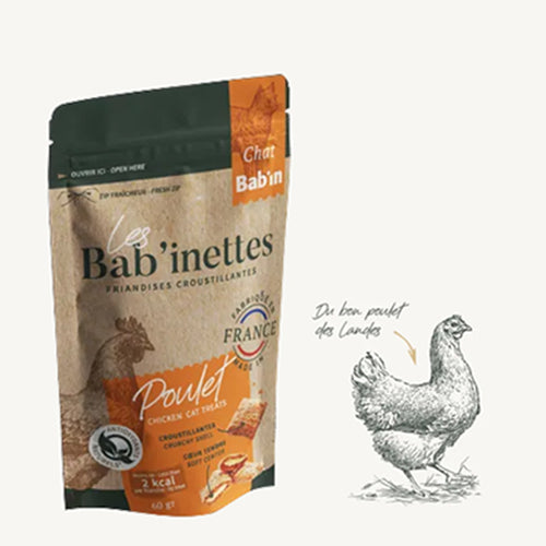 Bab'in - Bouchées Croustillantes Chat | Poulet & Canard