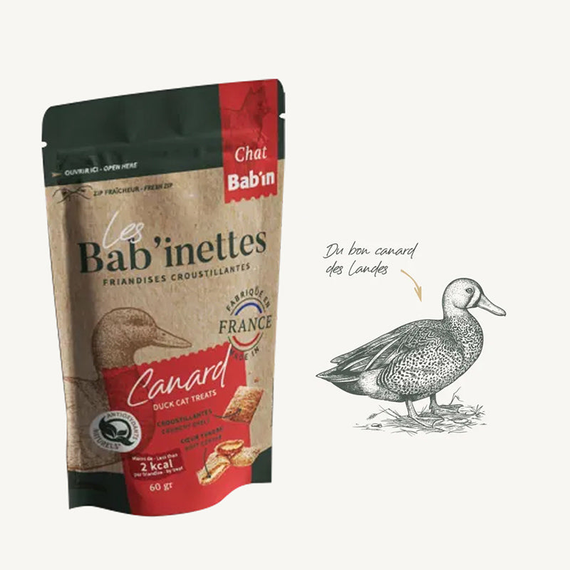 Bab'in - Bouchées Croustillantes Chat | Poulet & Canard