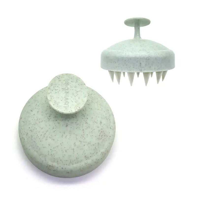 Lovin'Dog Brosse de Shampoing Silicone Douce | Massage & Toilettage Chien | Vert Rose