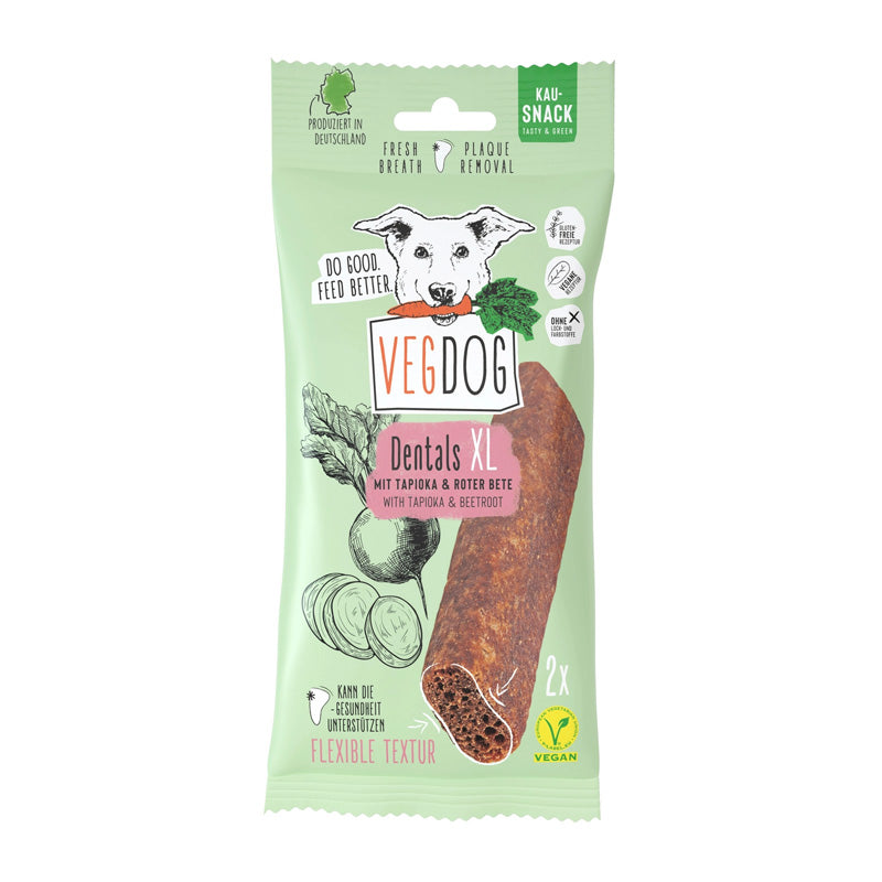 VEGDOG Dentals XL - Bâtonnets dentaires végétaux pour grands chiens
