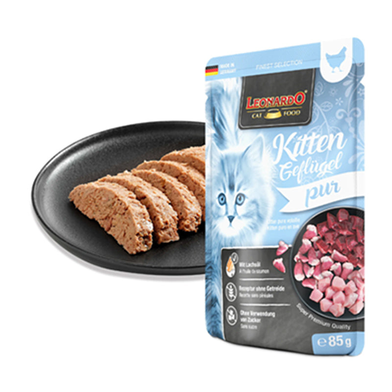 Leonardo Terrine Chaton Volaille | Huile de Saumon | 85g