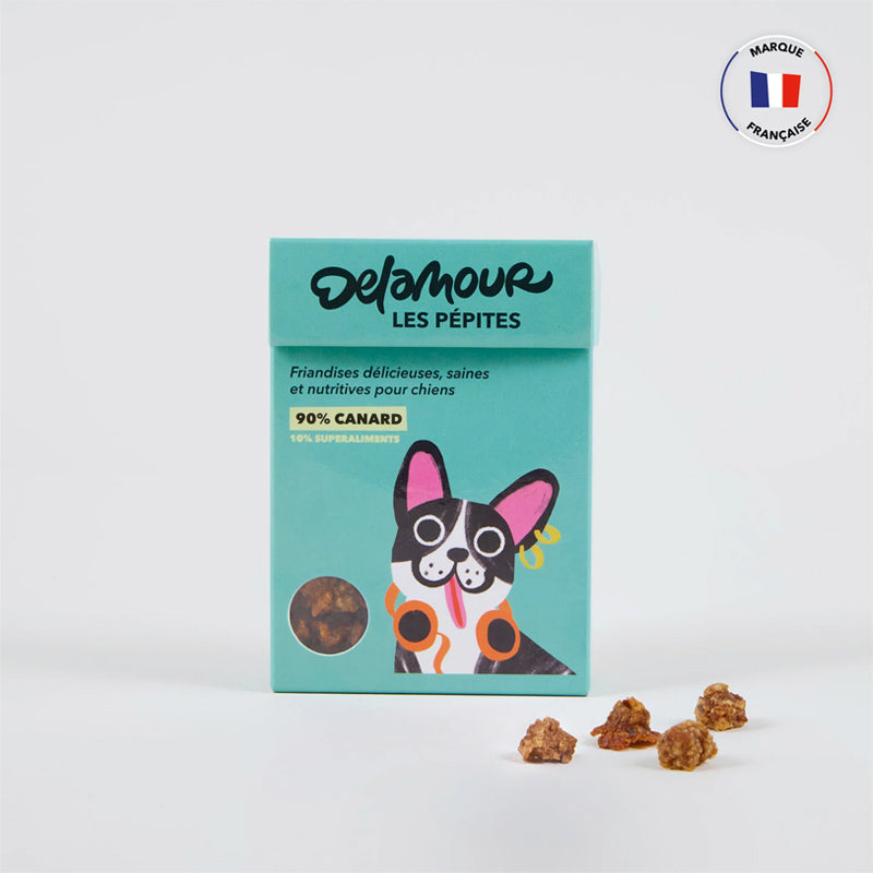 Delamour Les Pépites Nomade 75g | Friandises Air-Dried Chien | Poulet Canard Dinde