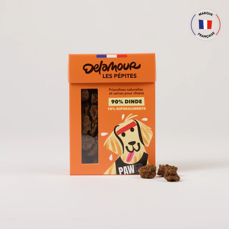 Delamour Les Pépites Nomade 75g | Friandises Air-Dried Chien | Poulet Canard Dinde